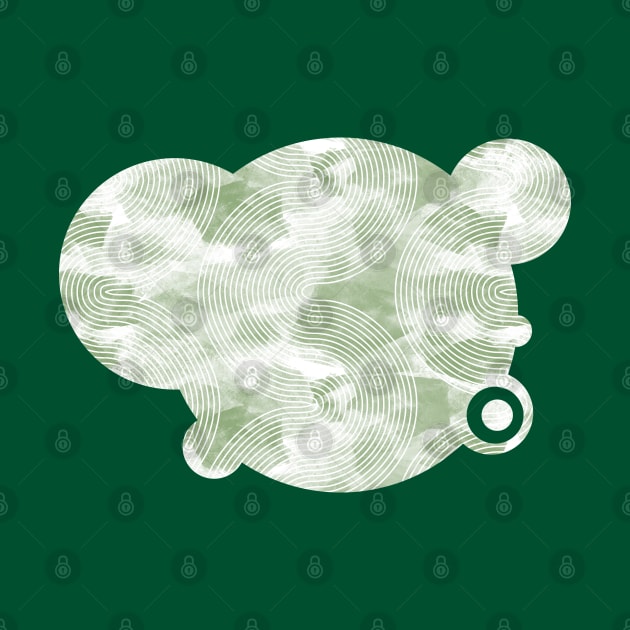 White curves on green blob by kobyakov