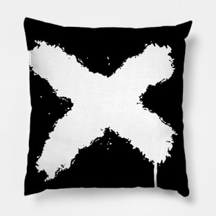 x white paint Pillow