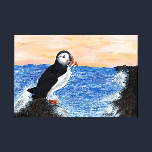 Puffin by the Sea by hannahnking