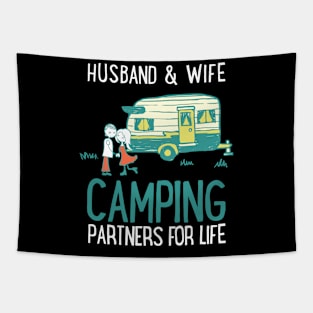 Camping Meme Husband Wife Tapestry