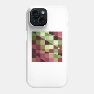 Deep Tuscan Red Purple and Green Abstract Low Polygon Background Phone Case