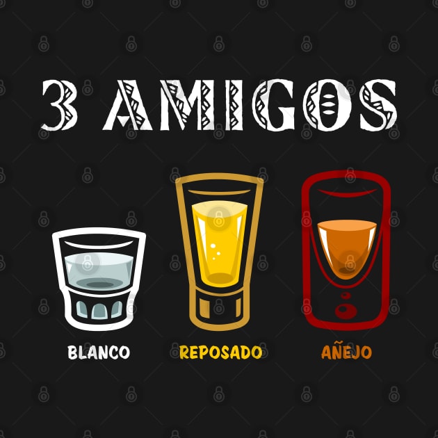 3 Amigos Tequila shots by CartoonCapo