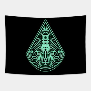 lighthouse line art Tapestry