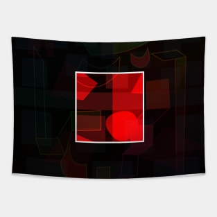 red and black composition Tapestry