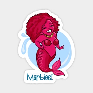 Deep Red Merbie Magnet