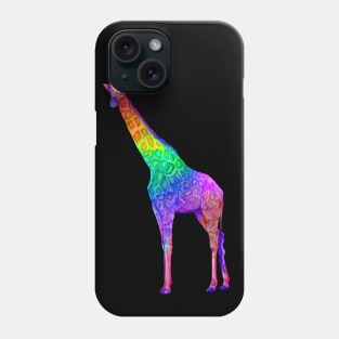 Psychedelic Rainbow Groovy Giraffe Phone Case