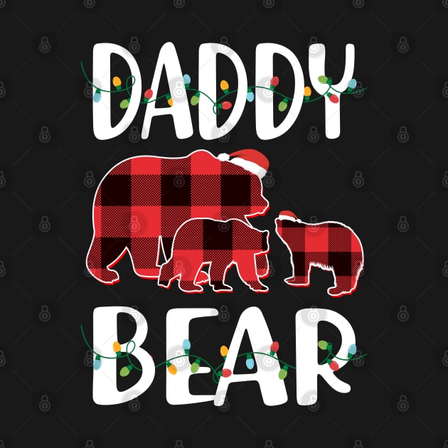 Daddy Bear Red Plaid Christmas Pajama Matching Family Gift by intelus