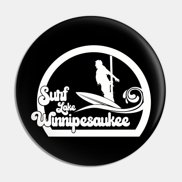 Surf Winnipesaukee Pin by @johnnehill