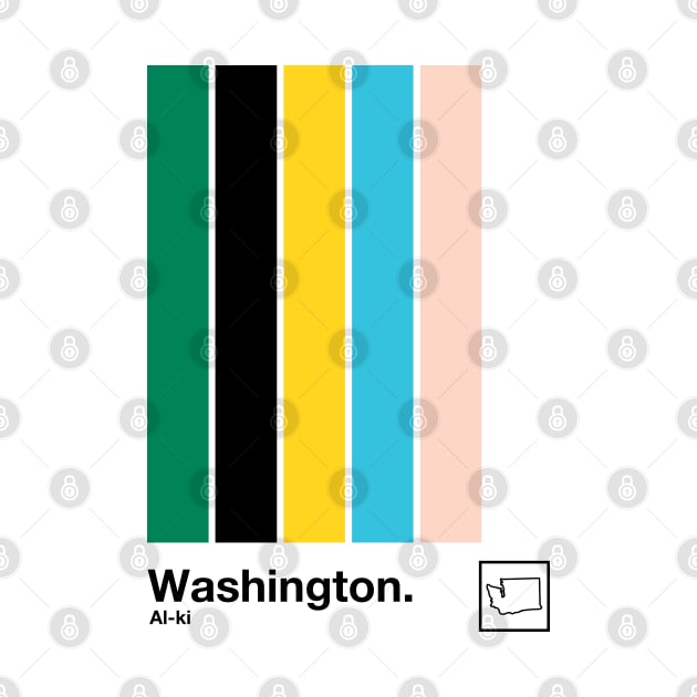 Washington State // Original State Flag Colors Design by DankFutura