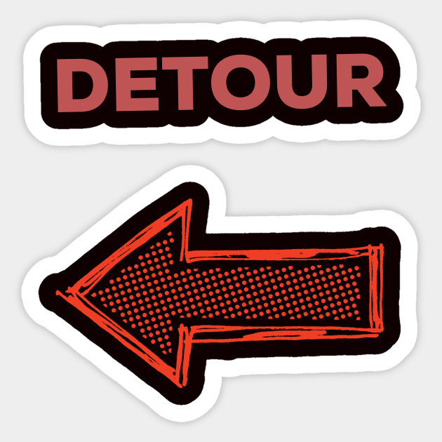 Detour Iron on Transfer, Transportation Sticker Digital PDF, Kids Detour Sticker, Toddler Car Birthday Party Iron on, Truck Theme Birthday Sticker - Quintuple - Sticker