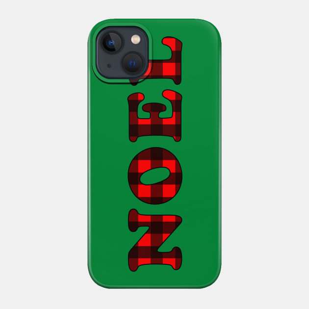 'Noel' Phrase in Buffalo Plaid - Noel - Phone Case