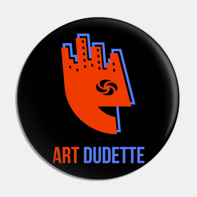 Art Dudette In Orange And Blue Pin by yourartdude