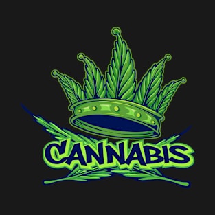 Cannabis King Queen Crown T-Shirt