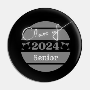 Class of 2024 senior black Pin