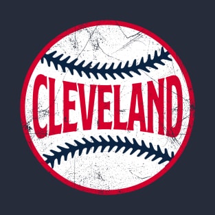 Cleveland Retro Baseball - Navy T-Shirt