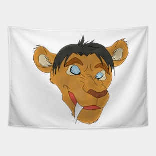 Anthro lion face Tapestry