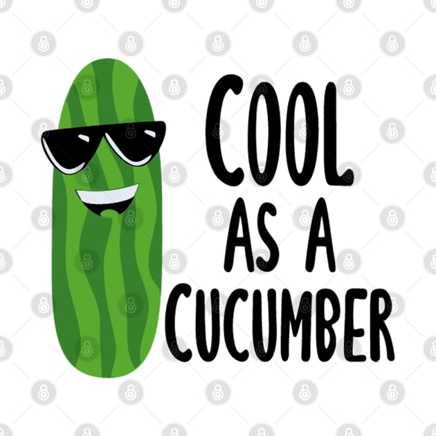 Cool as a Cucumber,Funny Food Pun,Kitchen Decor by Manut WongTuo