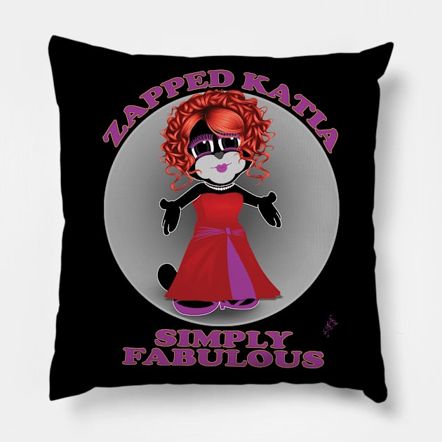 Zapped Katia - Simply Fabulous by Swoot Pillow by Swoot T's