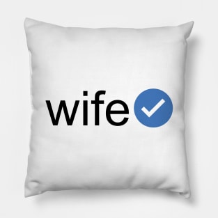 Verified Wife (Black Text) Pillow