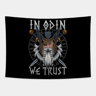 In Odin We Trust - Nordic Viking God T-Shirt Tapestry