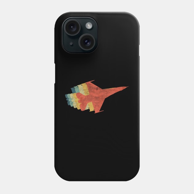 Fighter Jet Retro Vintage Color Phone Case by bridgewalker