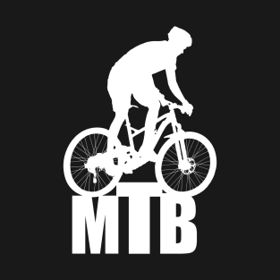 MTB Mountain Biking Off Road Biking American Flag T-Shirt