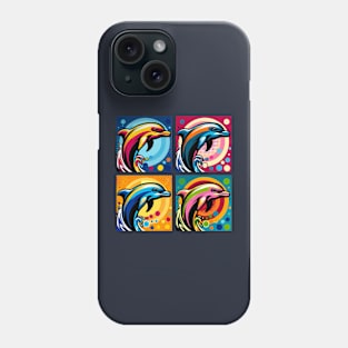 Pop Dolphin Art - Trendy Marine Life Phone Case