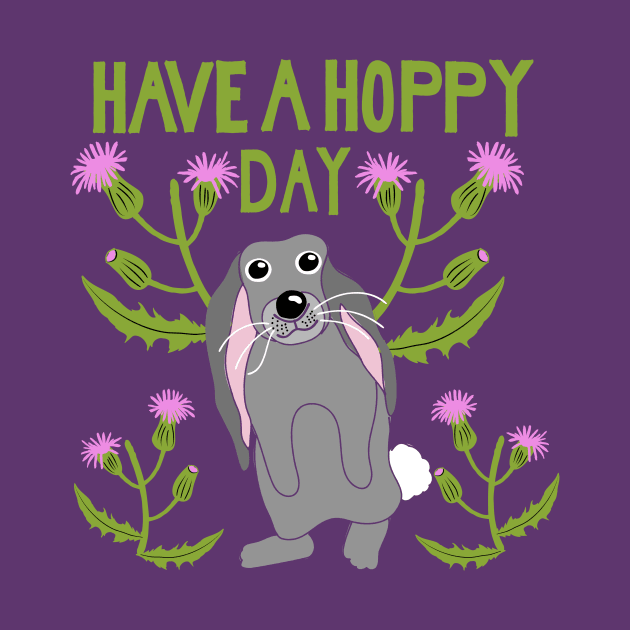 Have a Hoppy Day Floppy Eared Bunny Graphic by Alissa Carin