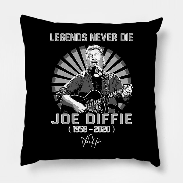 Joe Diffie Country Legend Pillow by StoneSoccer