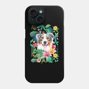 Tropical australian shepherd Phone Case