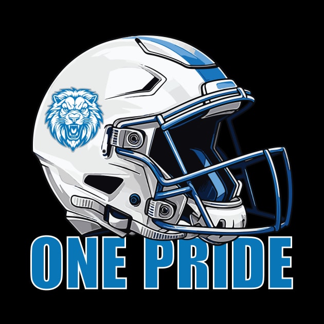 One Pride Detroit Lions Helmet by vectrus