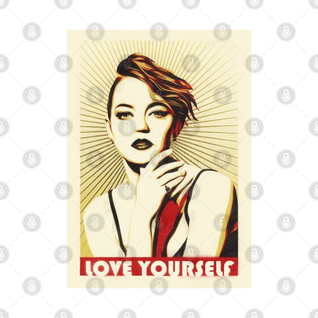 Emma Stone Obey Love Yourself by ptc96