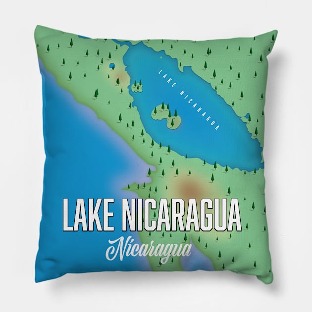 Lake Nicaragua Pillow by nickemporium1