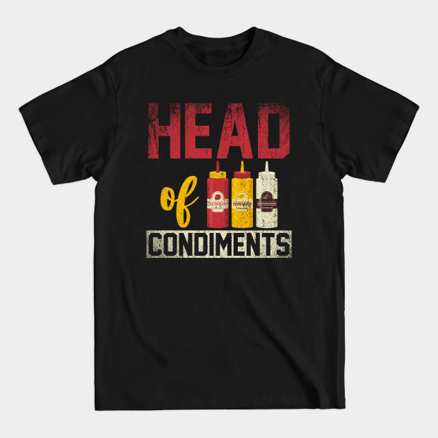 Discover Head Of Condiments Sauce Grill Retro BBQ Barbecue - Bbq - T-Shirt