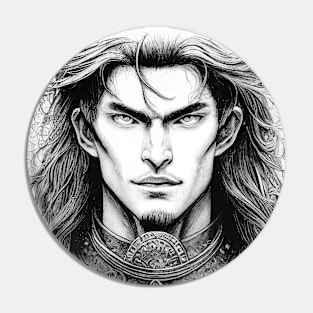 Warrior Brave Wild Nature Illustration Line Epic Illustration Line Art Pin