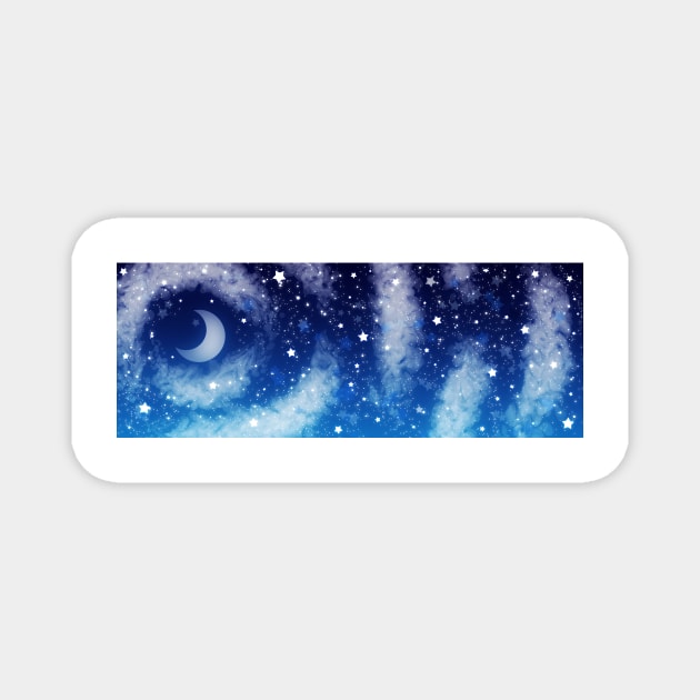 Blue Starry Sky Magnet by saradaboru