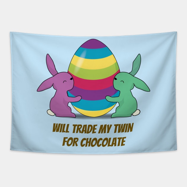 Will Trade My Twin For Chocolate Tapestry by Zennic Designs