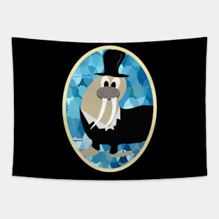 Sir walrus costume portrait Tapestry