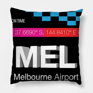 MEL Melbourne 3D airport tag Pillow