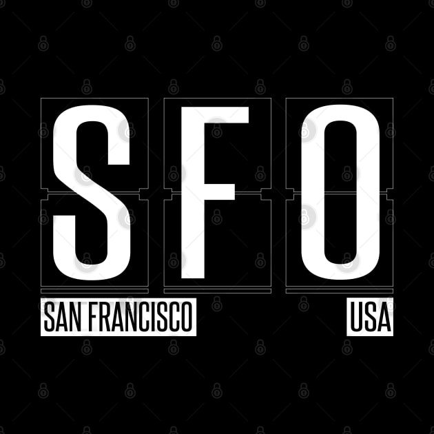 SFO- San Francisco CA Airport Code Souvenir or Gift Shirt by HopeandHobby