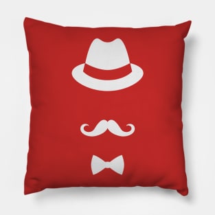 Hat, Mustache and Bowtie Pillow