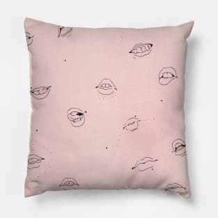 Pink lips Pillow