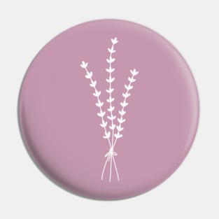 Lavender Wildflower On Purple One Line Art Flowers Pin