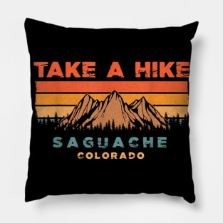 Colorado Vintage Take A Hike Saguache Moutain T-Shirt Pillow