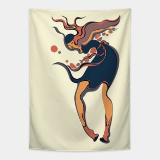 Girl dancing underwater Tapestry