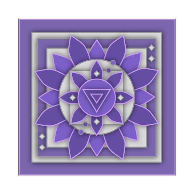 Ultraviolet Goddess Mandala by FaerieMamaFree