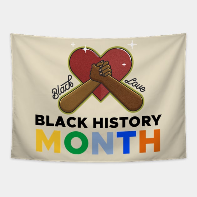 Black history month t-shirt Tapestry by Suhucod