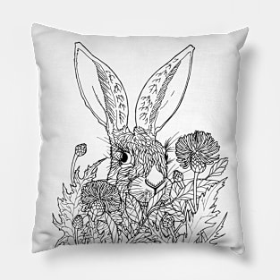 Rabbit hiding Pillow