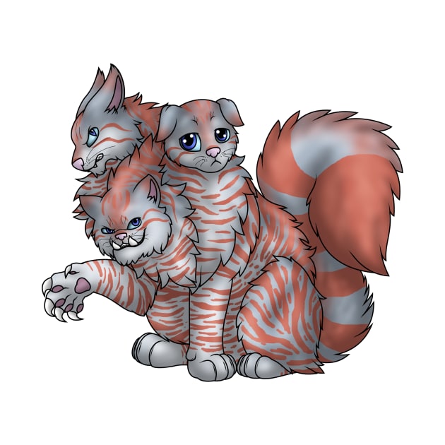 CerPURRus: Red on Blue Tabby by spyroid101