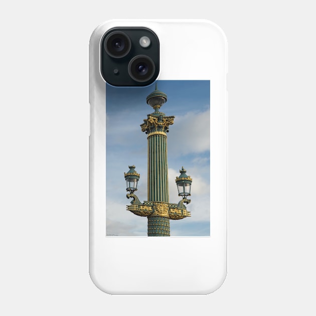 Lamp Post At Place De La Concorde - 1 © Phone Case by PrinceJohn